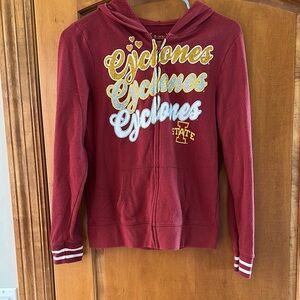 5th & Ocean Girls Red Iowa State University Cyclones Hoodie Size 14